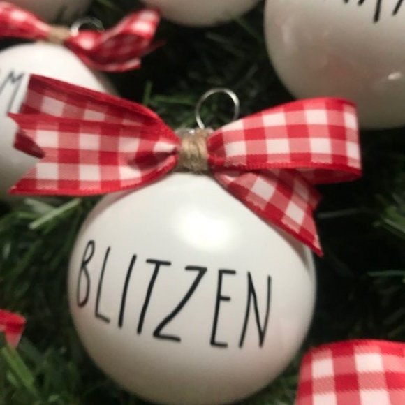 Christmas Holiday Reindeer Ornaments (Set of 9) - Picture 2 of 4